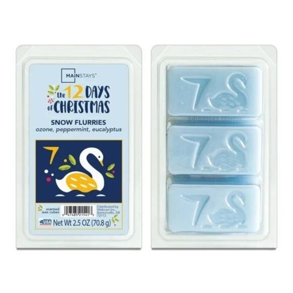 Seventh Day 12 Days Of Christmas Snow Flurries Wax Melts Peppermint Eucalyptus - Picture 3 of 4
